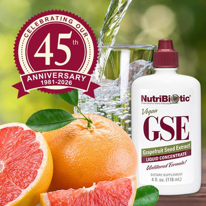 Unfiltered grapefruit seed and pulp liquid extract dietary supplement packaging close up view