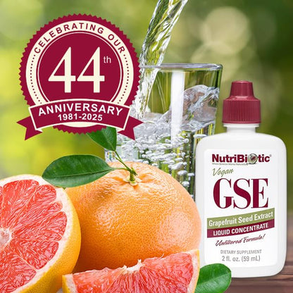 NutriBiotic liquid concentrate packaging illustrating the pH balanced vegan formula details for comprehensive wellness support