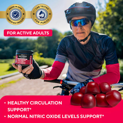 Texture and appearance of VitaUp red beet chewable gummies