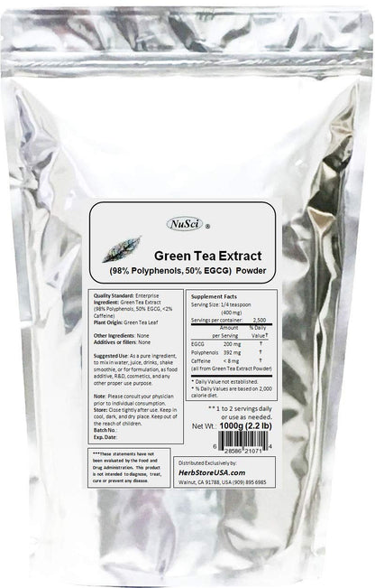 Authentic USA imported NuSci Green Tea Extract pouch