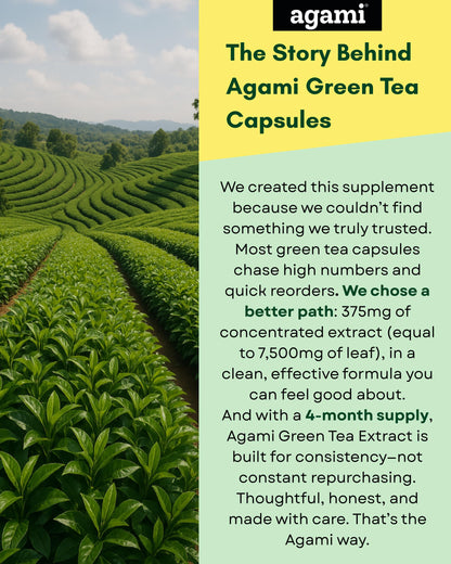 Authentic USA imported Agami green tea supplement bottle