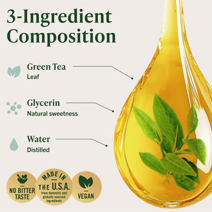 Herbamama 4 fluid ounce green tea extract bottle against white background