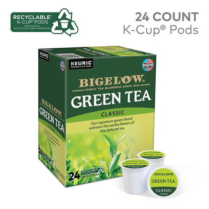 Top view of Bigelow K-Cup tea pods for Keurig