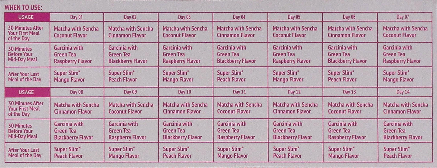 Hyleys weight loss green tea kit ingredients label