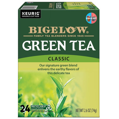 Close up of Bigelow Green Tea K-Cup pod label