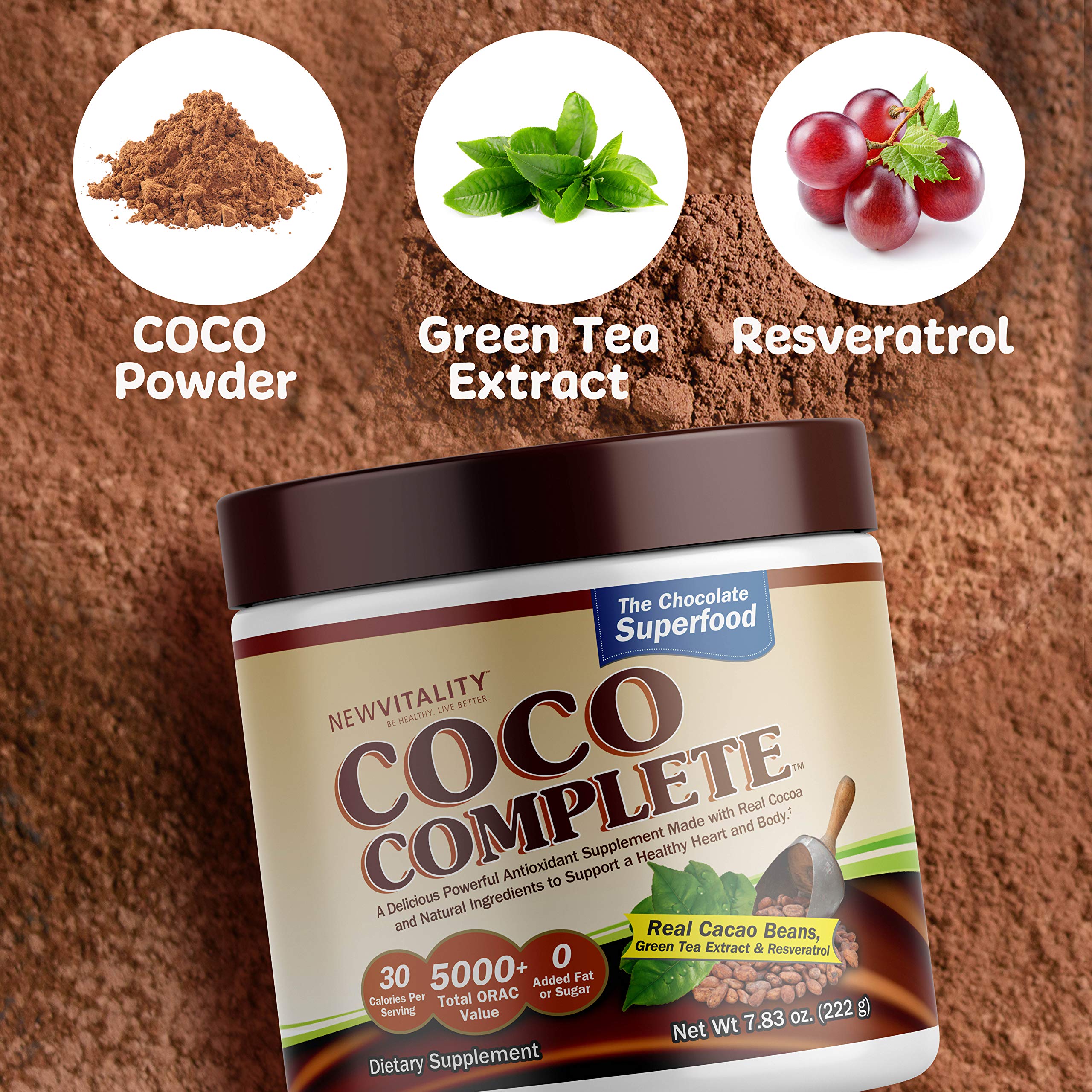 New Vitality Coco Complete container showing 30 servings label