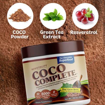 New Vitality Coco Complete container showing 30 servings label