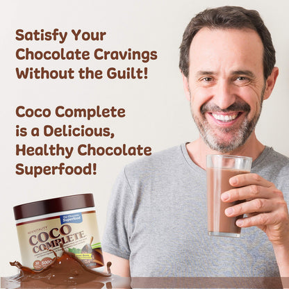 Coco Complete superfood powder packaging nutritional details