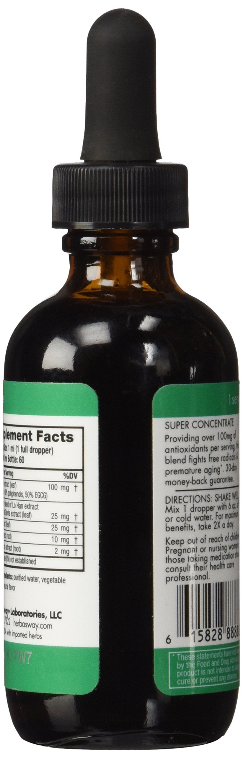 HerbaGreen Tea concentrate dropper application