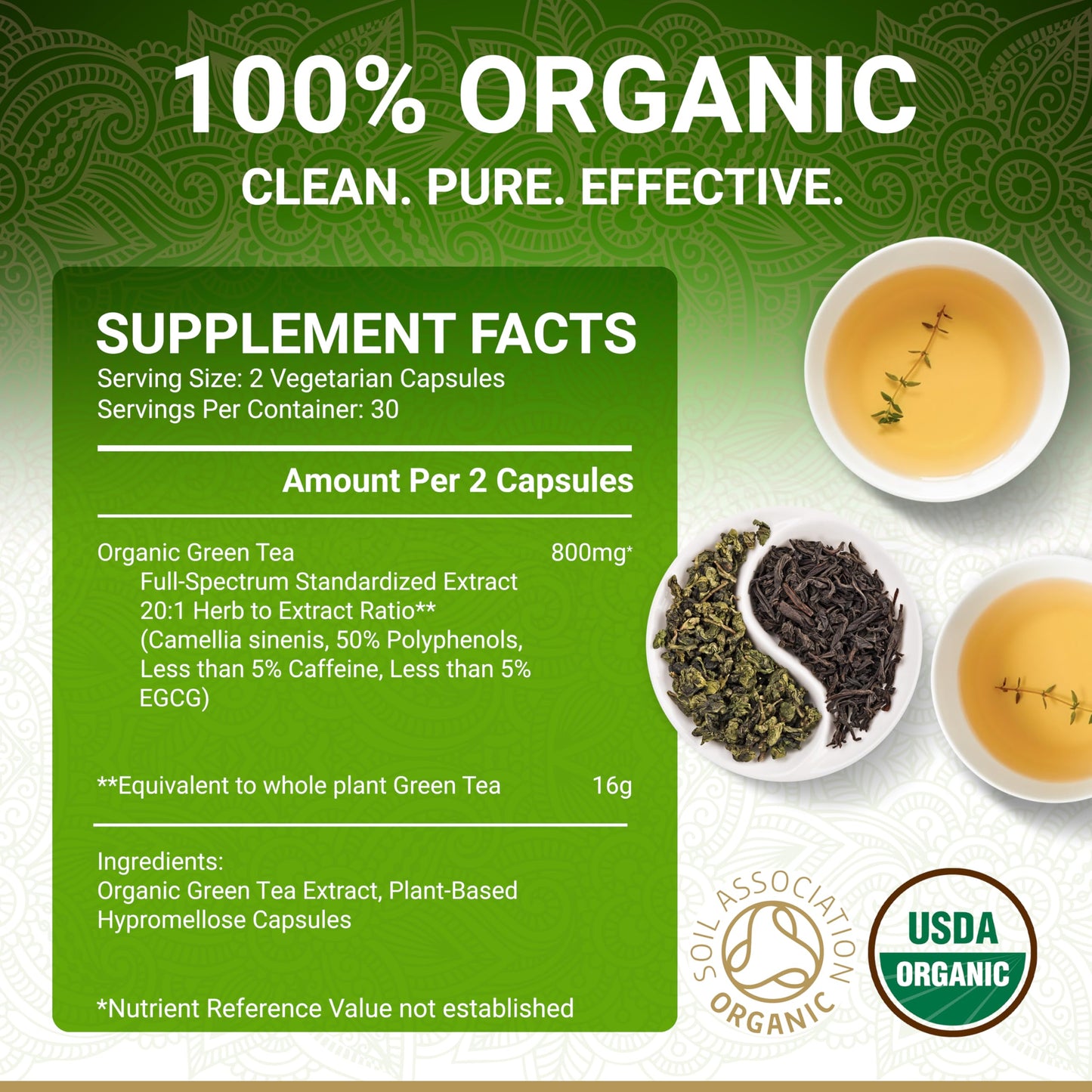 True Veda green tea supplement packaging with award seal