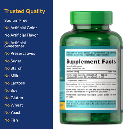 Authentic USA imported Puritan's Pride green tea extract supplement
