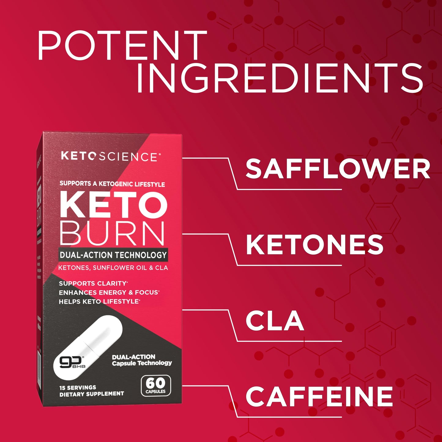 Keto Science Keto Burn packaging with weight management benefits