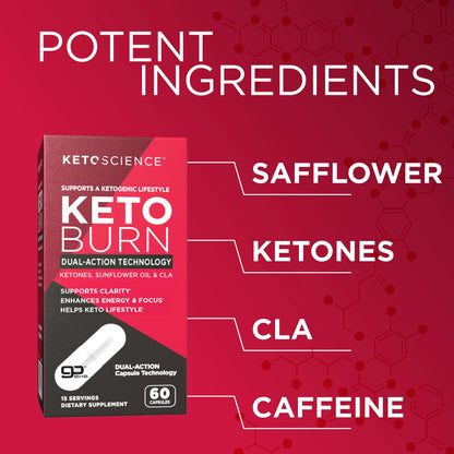 Keto Science Keto Burn packaging with weight management benefits