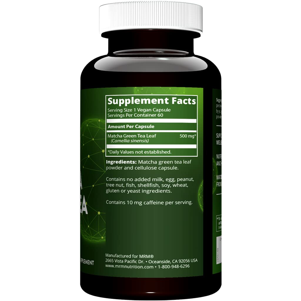 MRM Nutrition matcha green tea dietary supplement for energy support