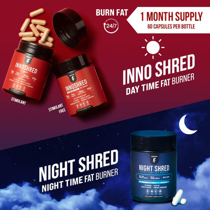 Inno Shred Stim Free thermogenic fat burner capsules packaging