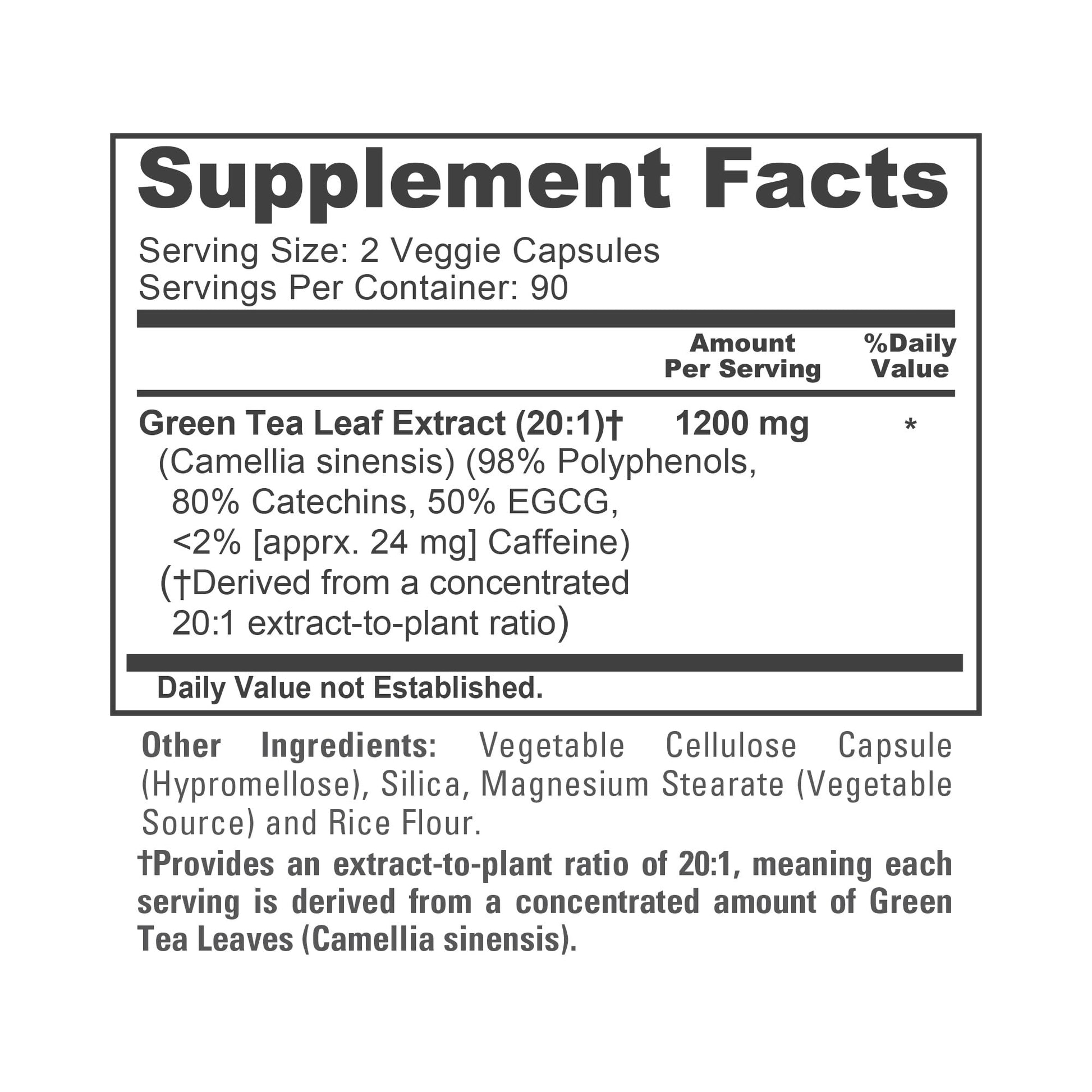 High potency NusaPure Green Tea antioxidant supplement bottle