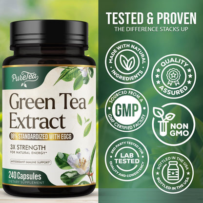 SilverOnyx Green Tea Extract capsule size and texture