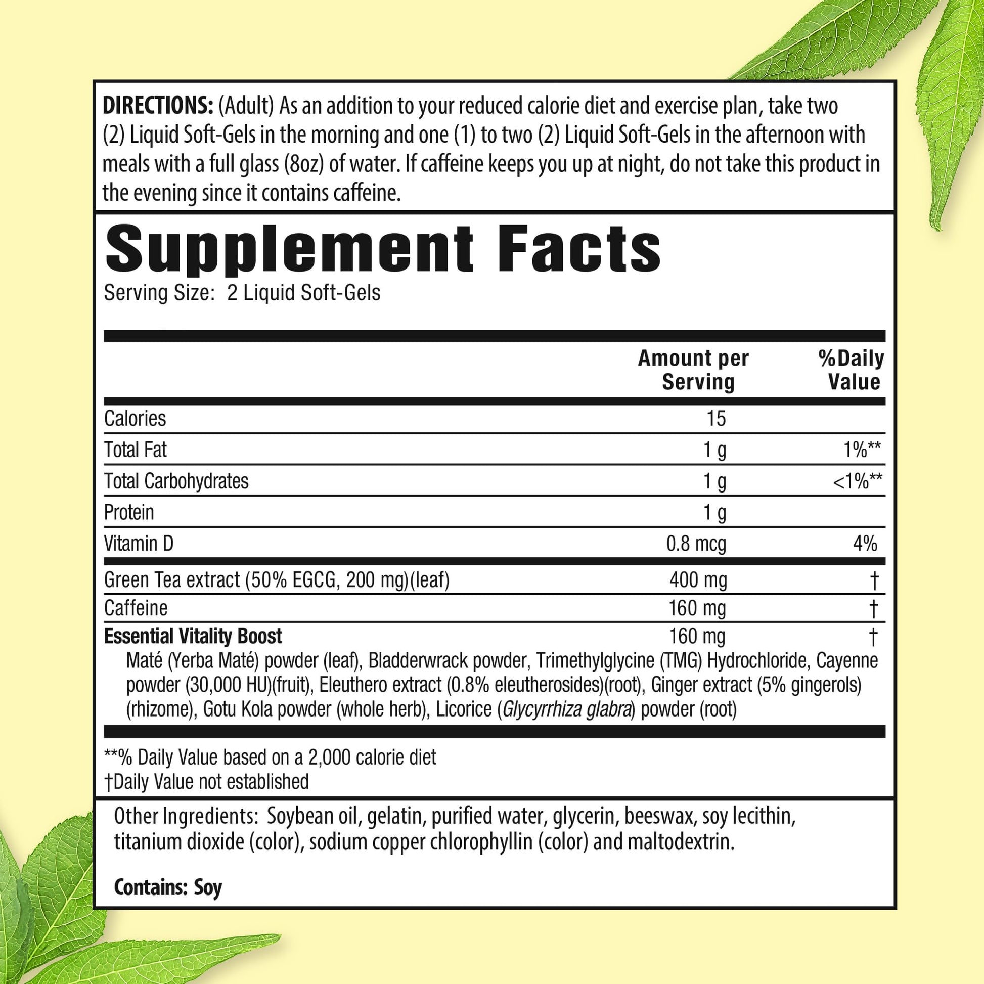Applied Nutrition Green Tea Fat Burner 90 count liquid soft gels