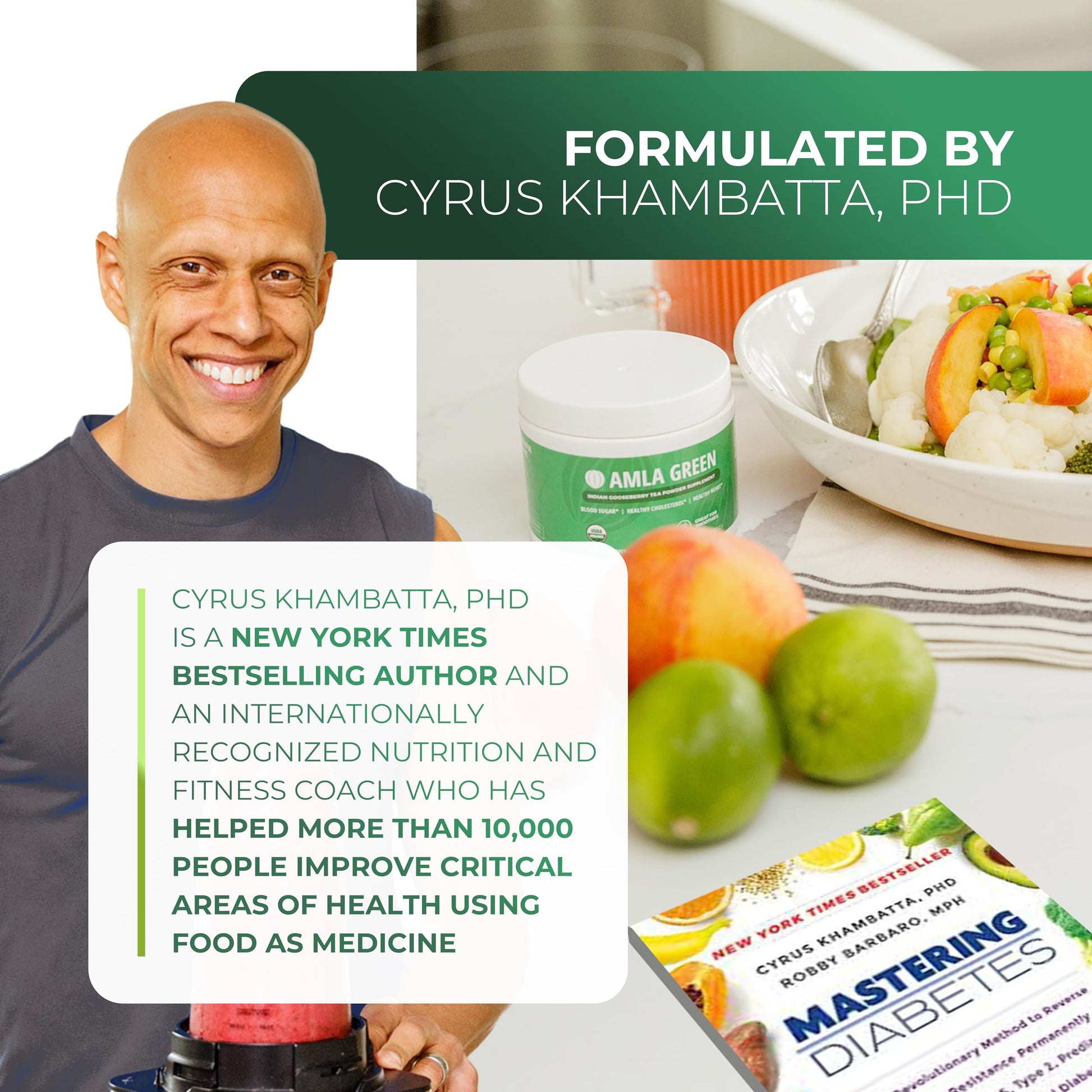 Amla Green 30 servings nutritional supplement packaging