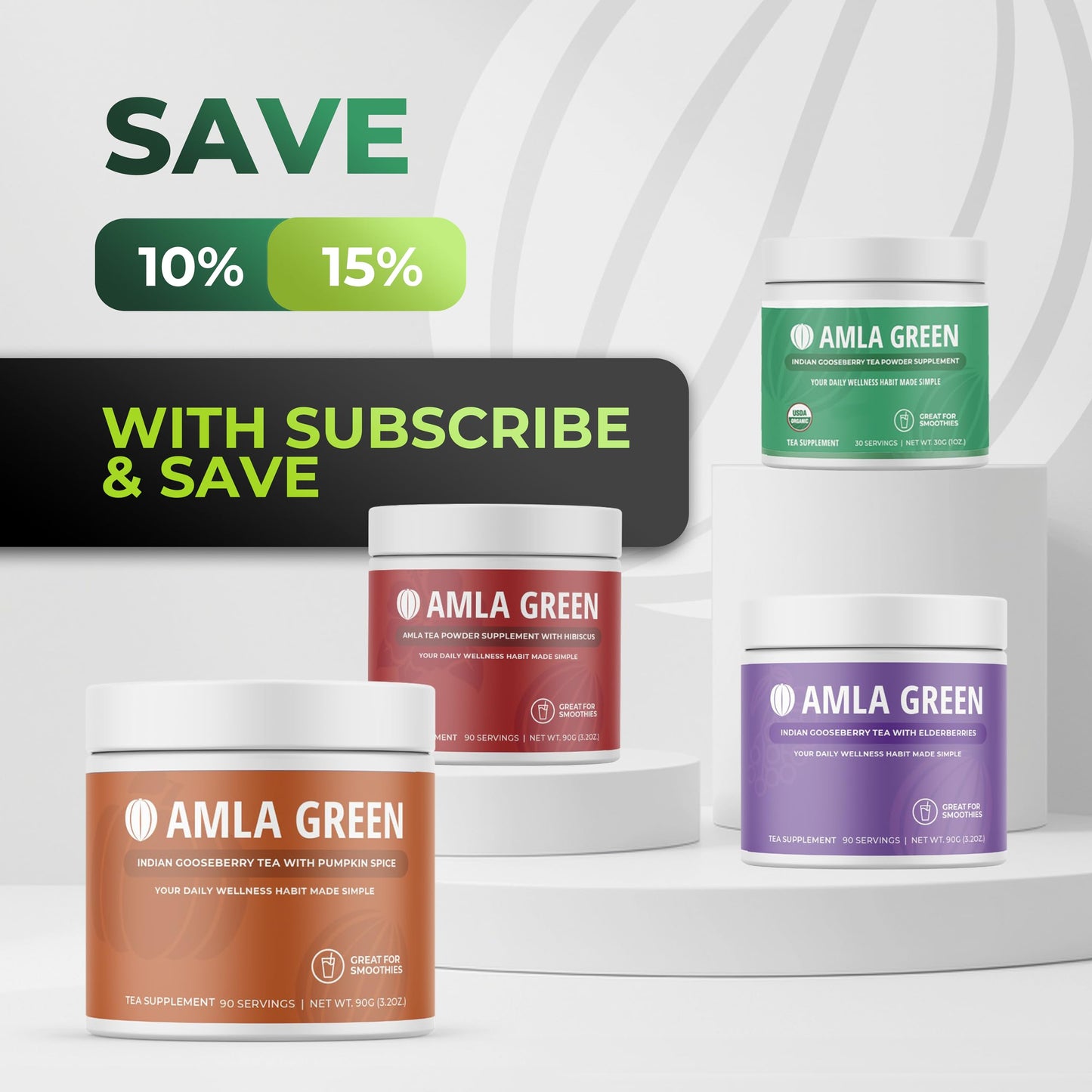Amla Green superfood powder with wild harvested Indian gooseberries