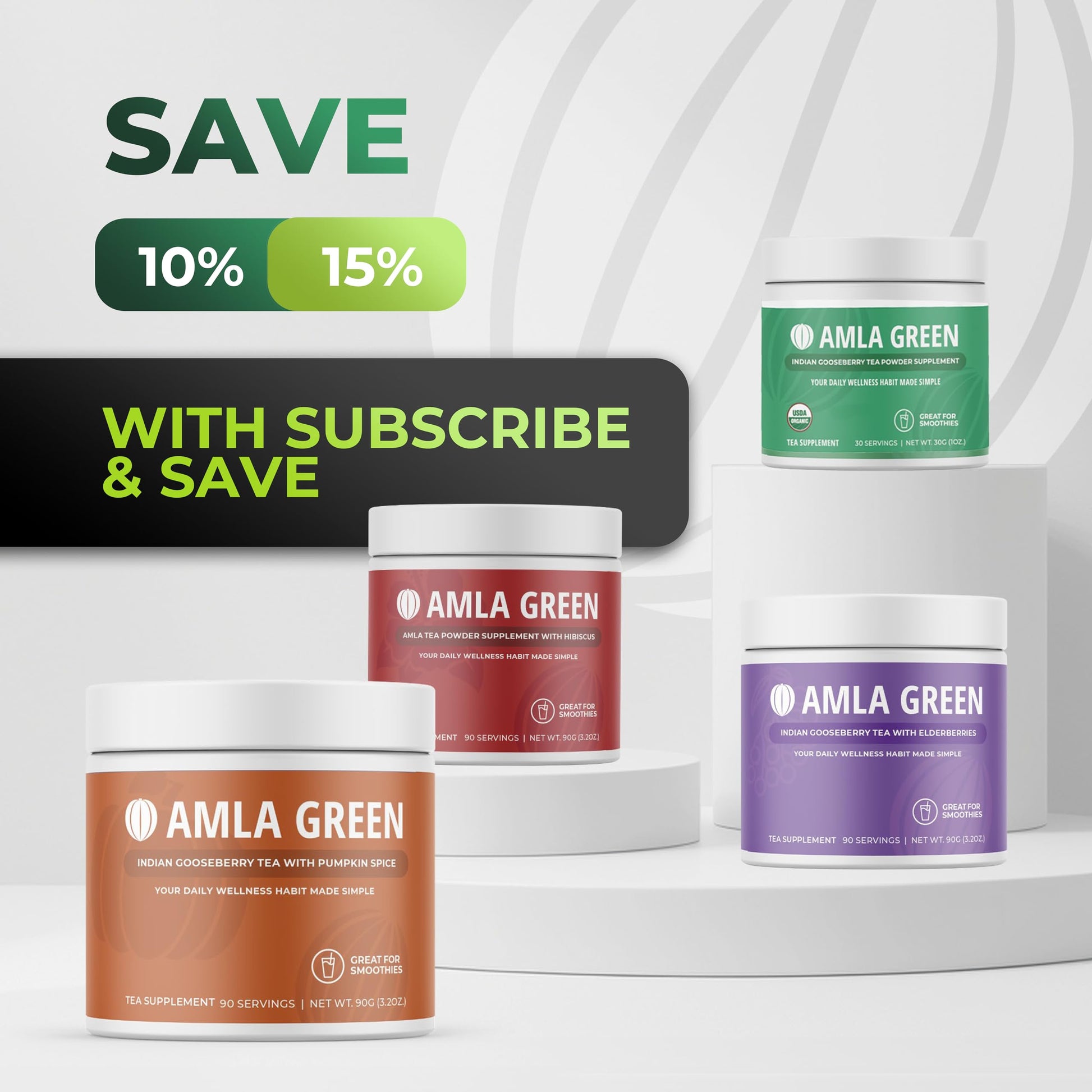 Amla Green superfood powder with wild harvested Indian gooseberries
