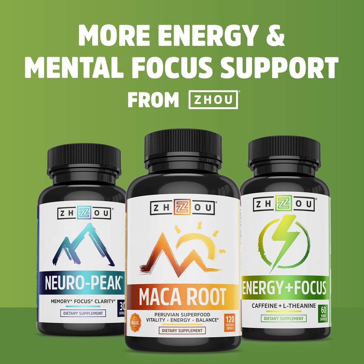 Close up of Zhou Green Tea Extract veggie capsules