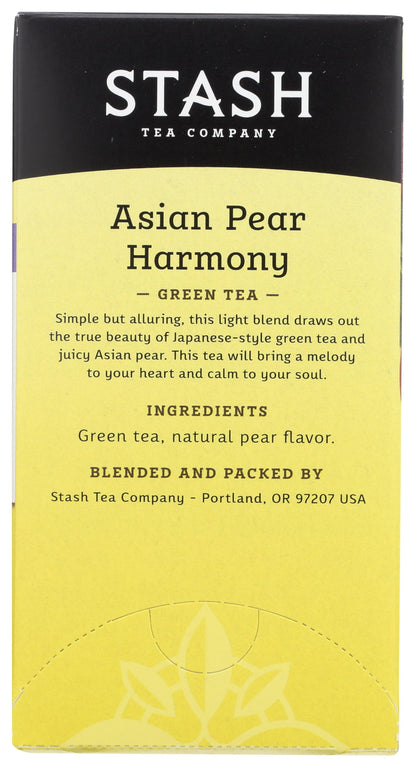 Close up of Stash Tea Asian Pear Harmony tea bag