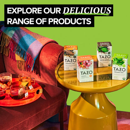 Side view of Tazo Organic Zen 36 tea bag box