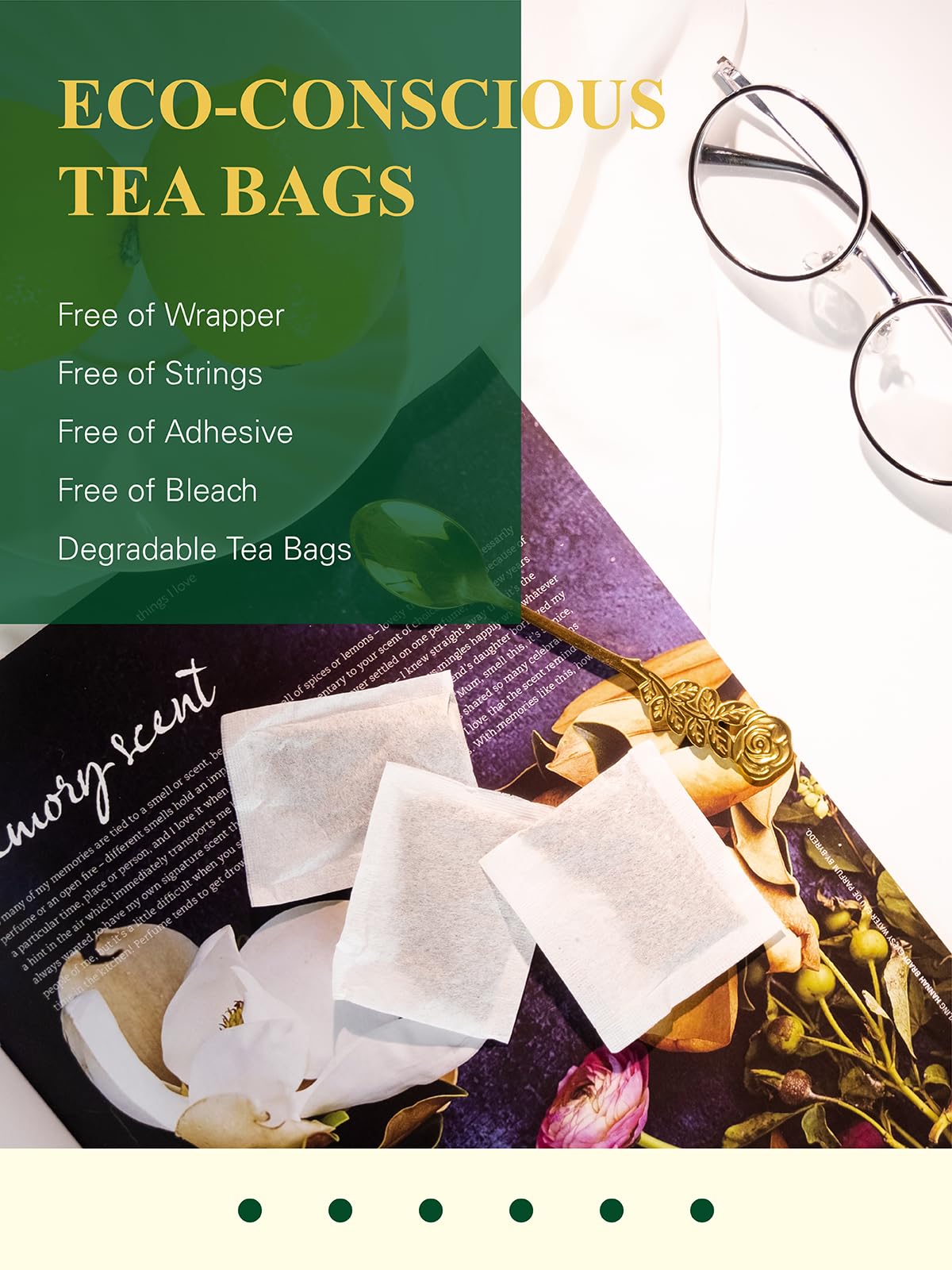 Hand-picked spring tea buds used in GLDNT organic green tea blend
