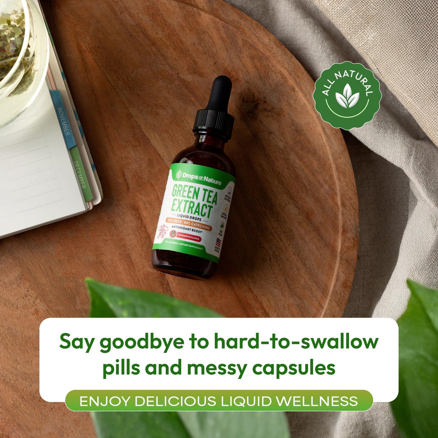 Drops Of Nature pineapple flavored liquid supplement