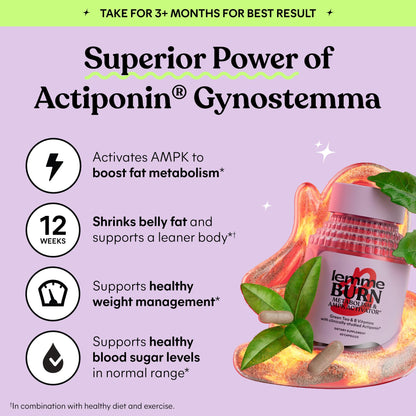 Side view of Lemme Burn 60 vegan capsules bottle