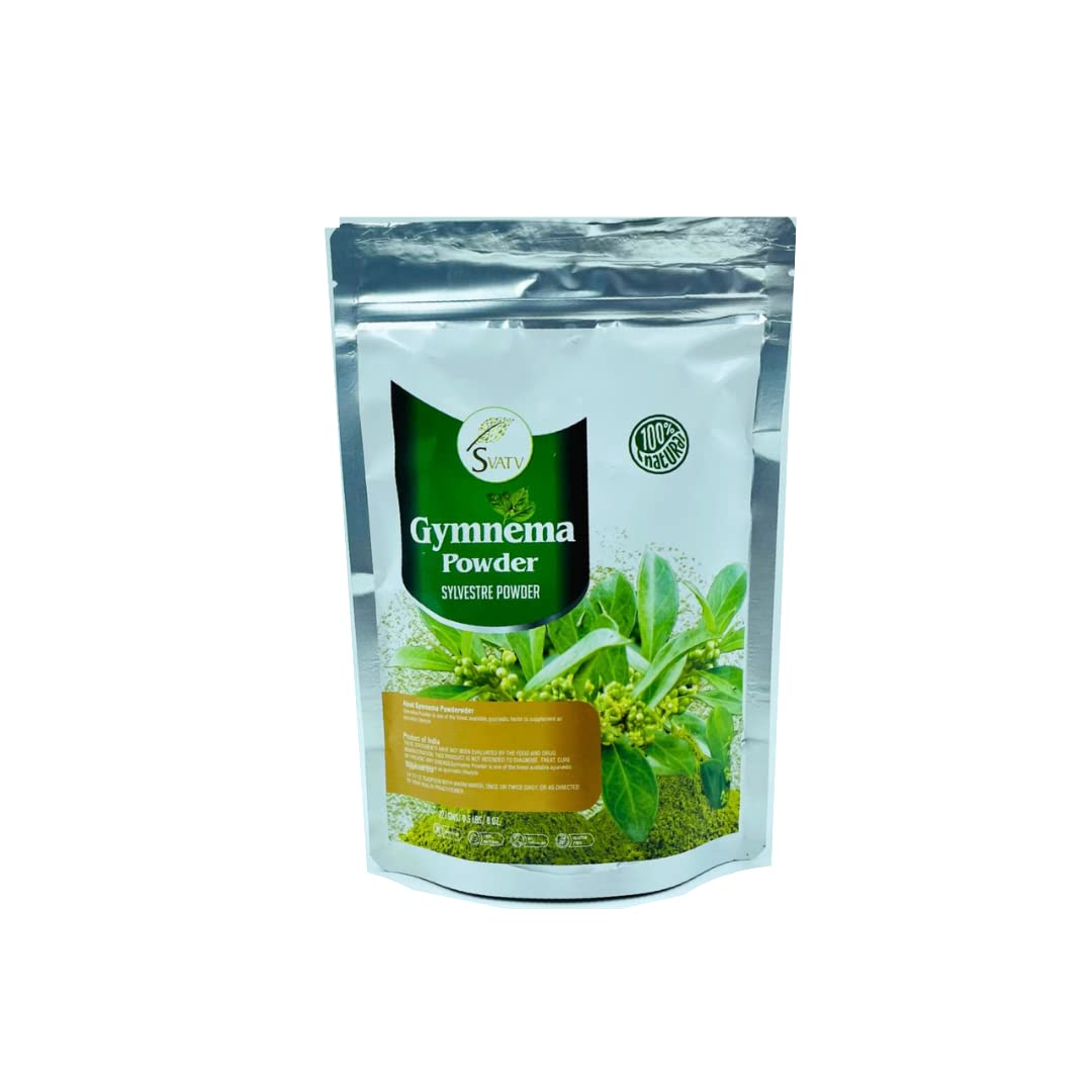 Authentic USA imported SVATV Gymnema powder package for blood sugar balance