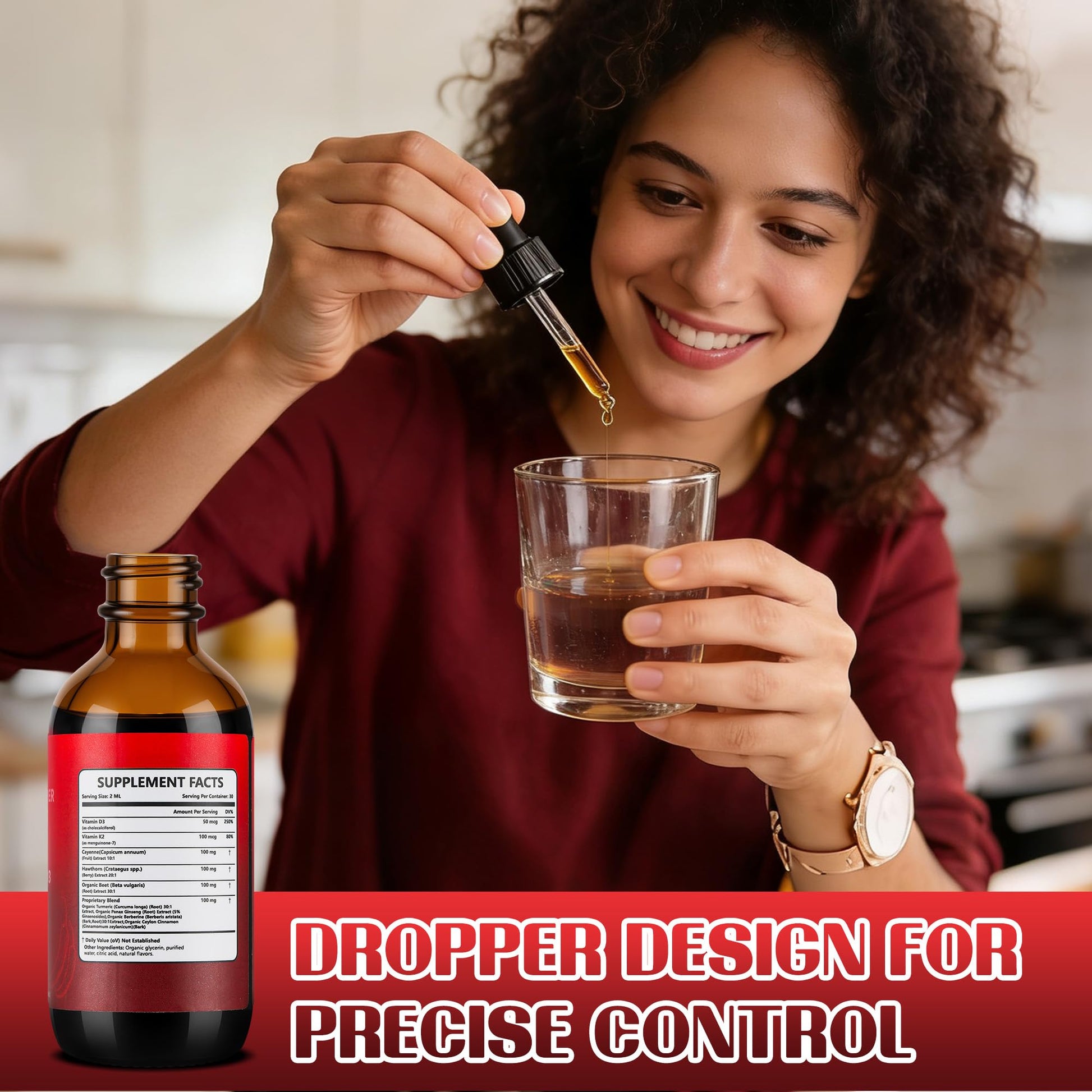 Authentic USA beauty and health product liquid supplement packaging details.
