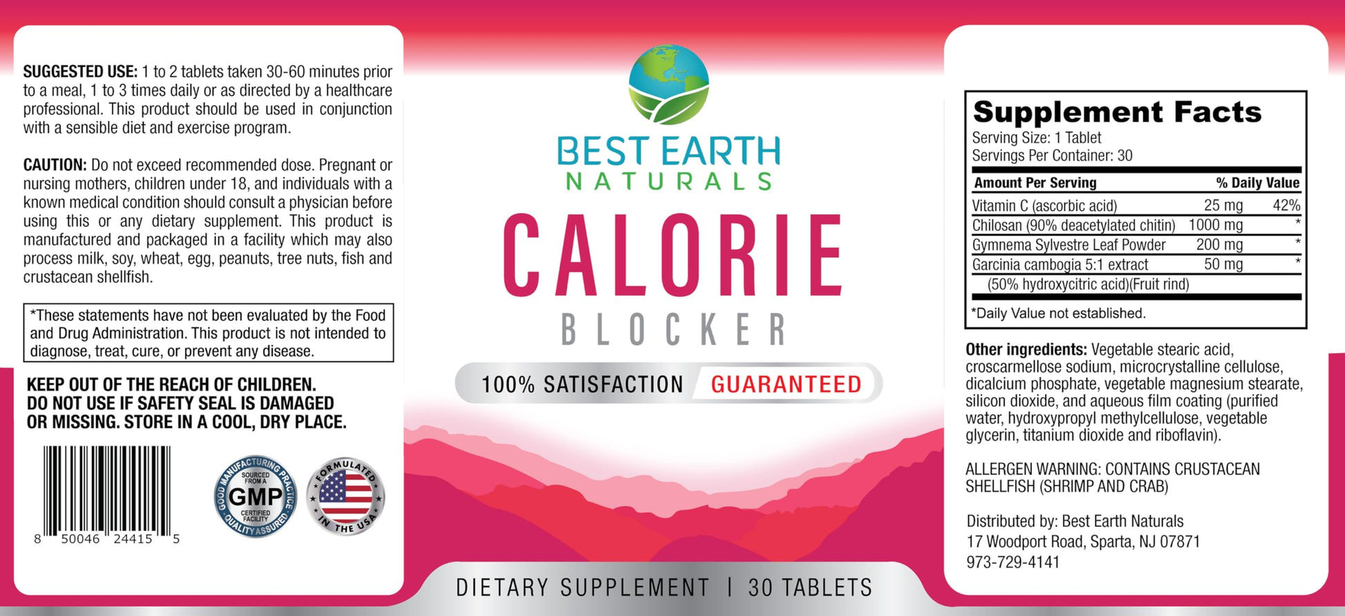 Nutritional facts and premium ingredients label on the back of the supplement bottle