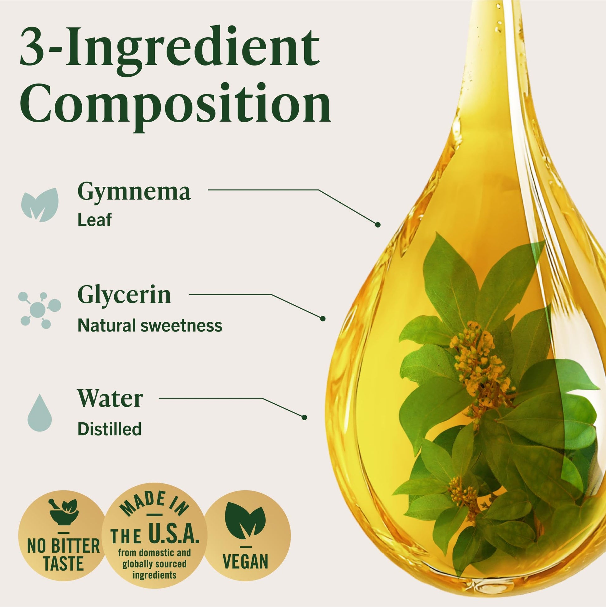 Herbamama Gymnema Sylvestre four fluid ounce bottle showcasing vegan certification.