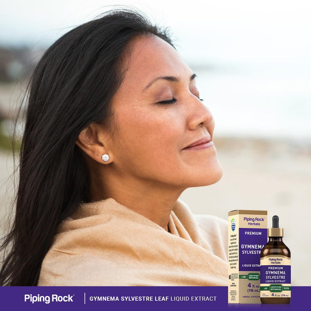 Authentic Piping Rock herbal liquid supplement container displaying clean wellness details.