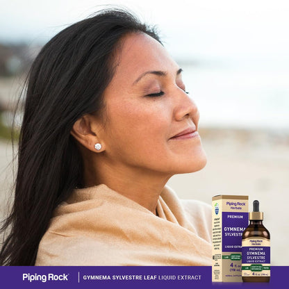 Authentic Piping Rock herbal liquid supplement container displaying clean wellness details.
