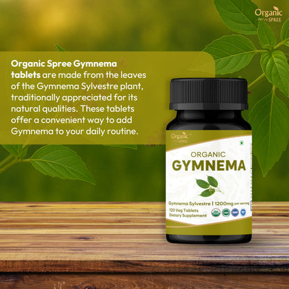 Organic Spree Gymnema Sylvestre supplement bottle showing USDA Organic seal