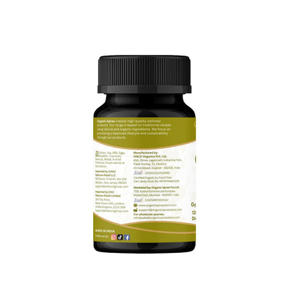 Organic Spree Gymnema tablets serving size and usage instructions view