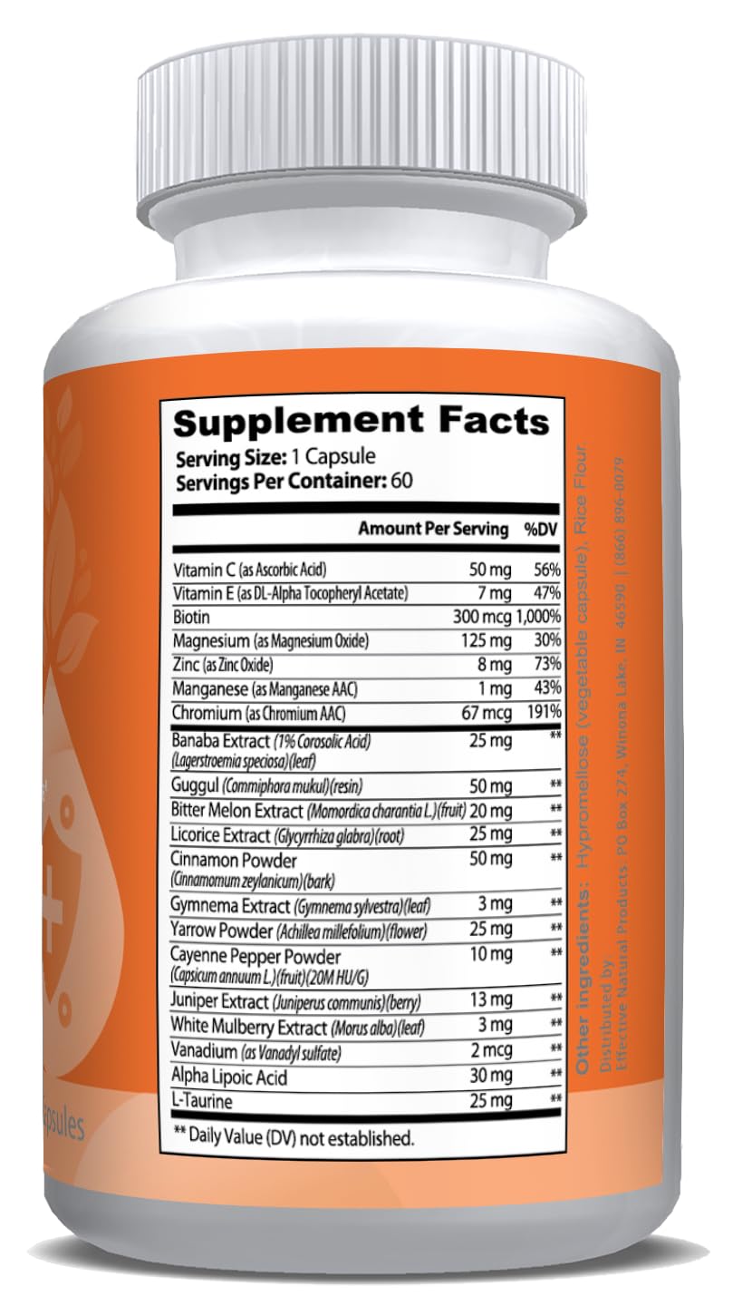 ENP Glucose Success metabolic support dietary supplement showing ingredients list