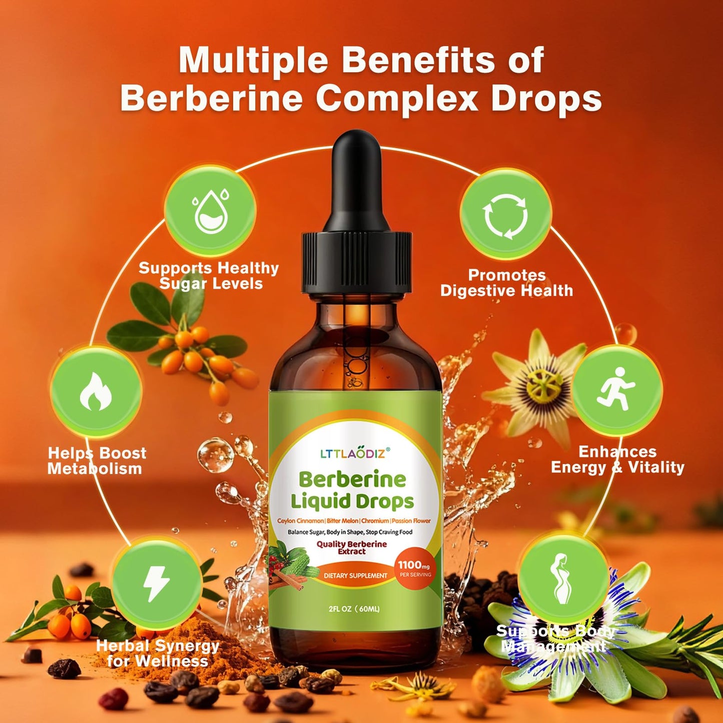 JB Wellness Co herbal dietary supplement for blood sugar support