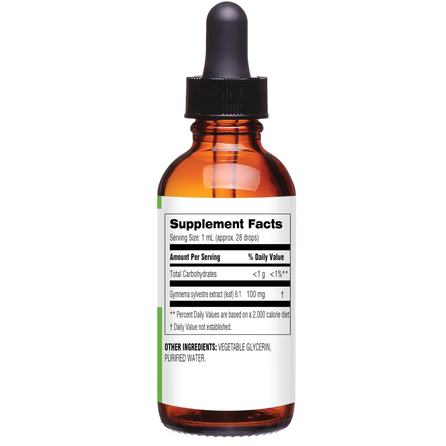Alcohol free Gymnema Sylvestre liquid drops by Botanic Choice showcasing the supplement label details.