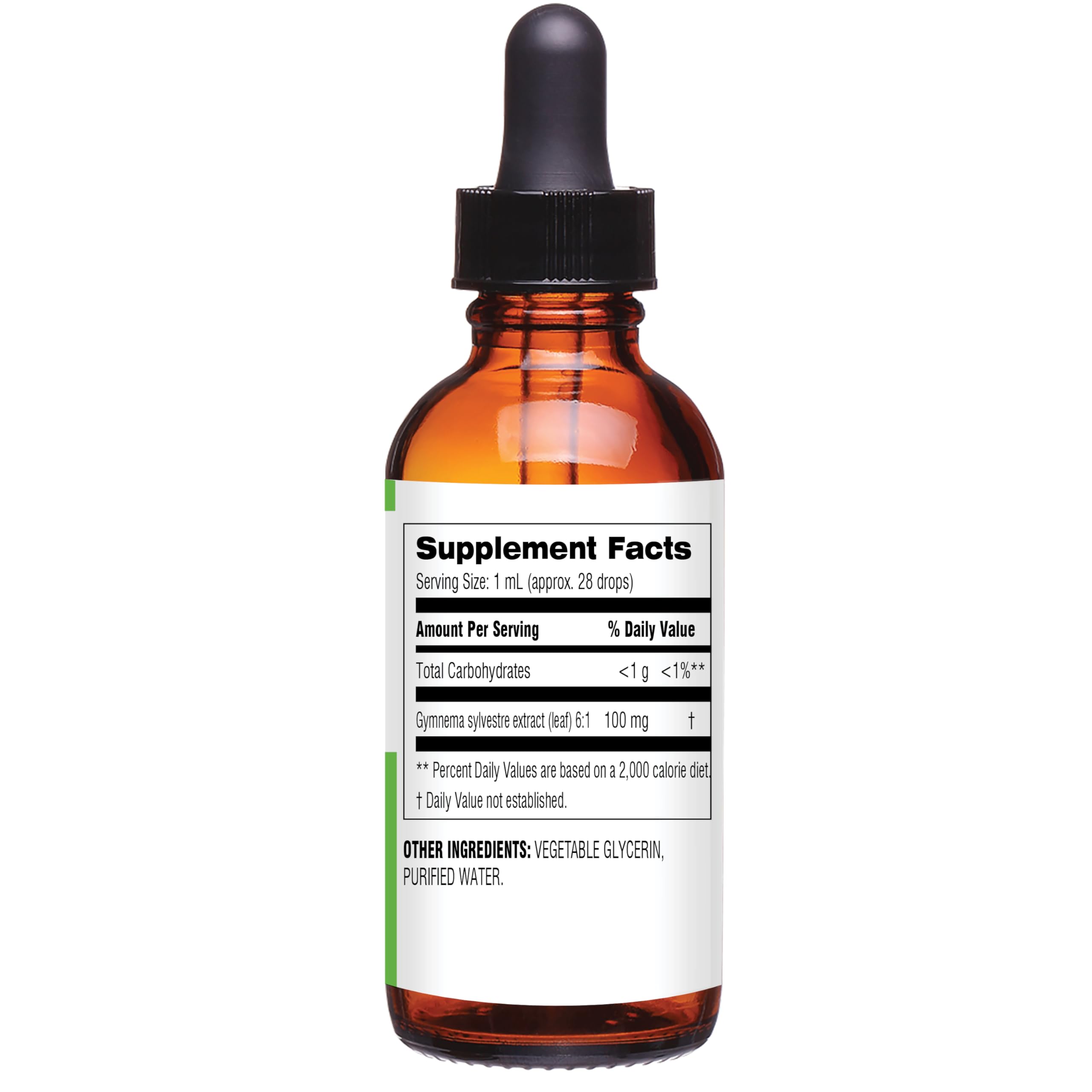 Alcohol free Gymnema Sylvestre liquid drops by Botanic Choice showcasing the supplement label details.