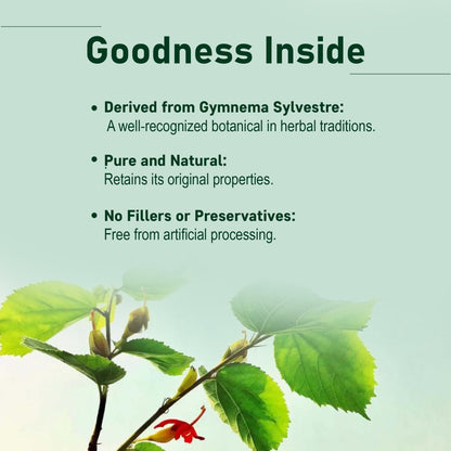 Authentic Gymnema Sylvestre leaf powder finely milled for wellness support.