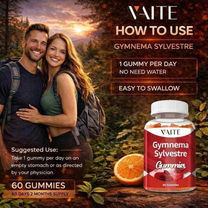 Close up view of the plant based chewable gummies for managing glucose levels and sugar cravings