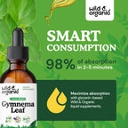 Wild And Organic Gymnema sugar free dietary drops 2 fluid ounce packaging details