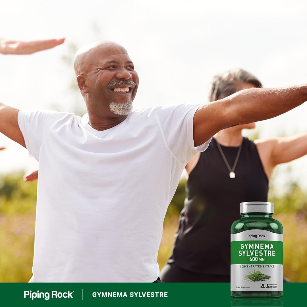 Nutritional facts panel of Piping Rock 600 mg herbal extract dietary supplement.