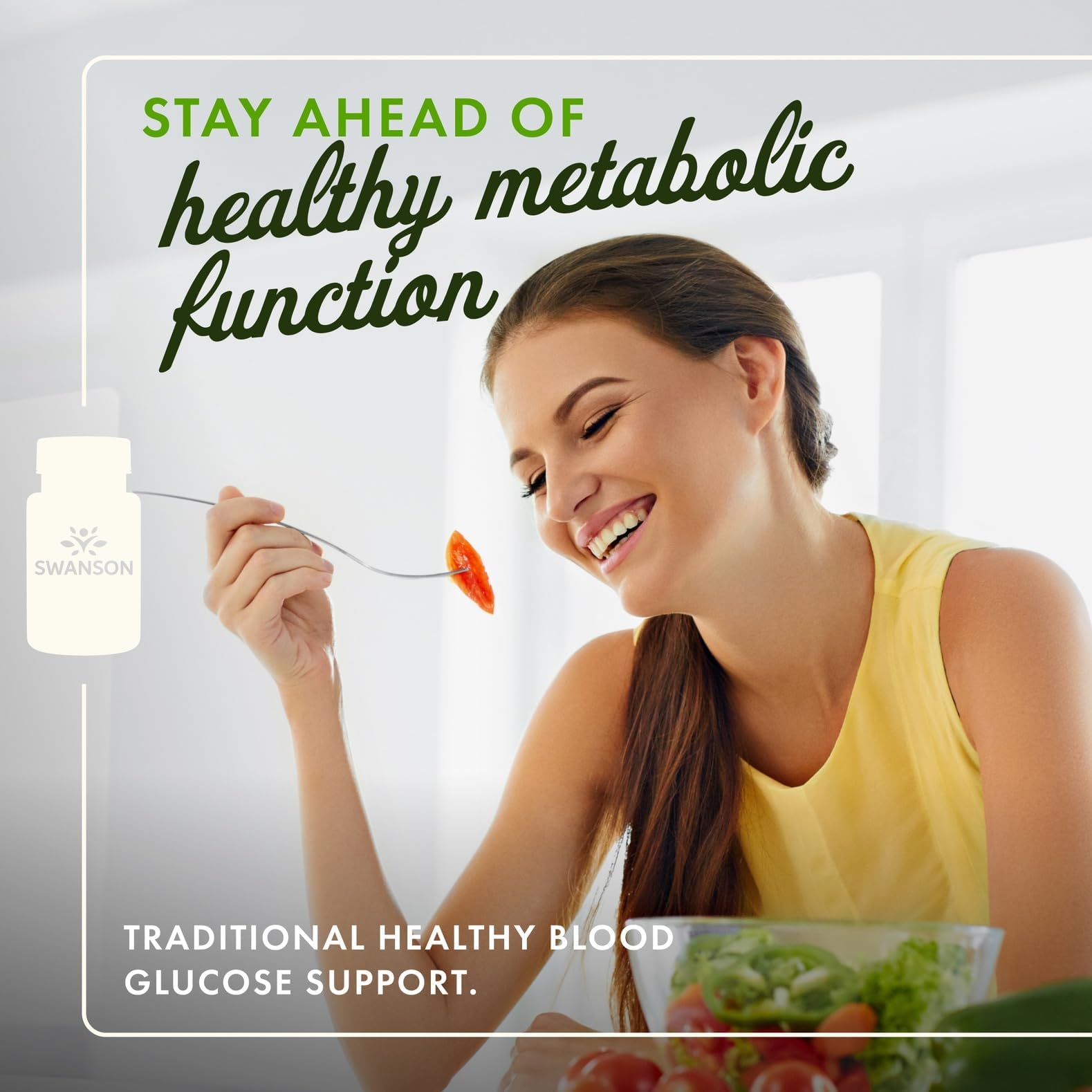 Authentic USA imported Swanson herbal supplement for glucose metabolism and healthy lifestyle
