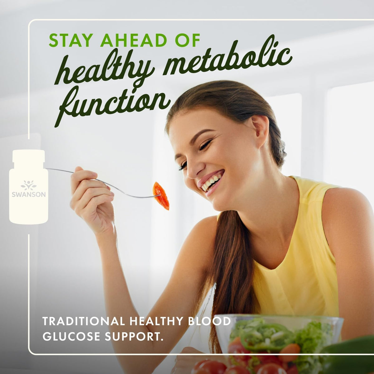 Authentic USA imported Swanson herbal supplement for glucose metabolism and healthy lifestyle