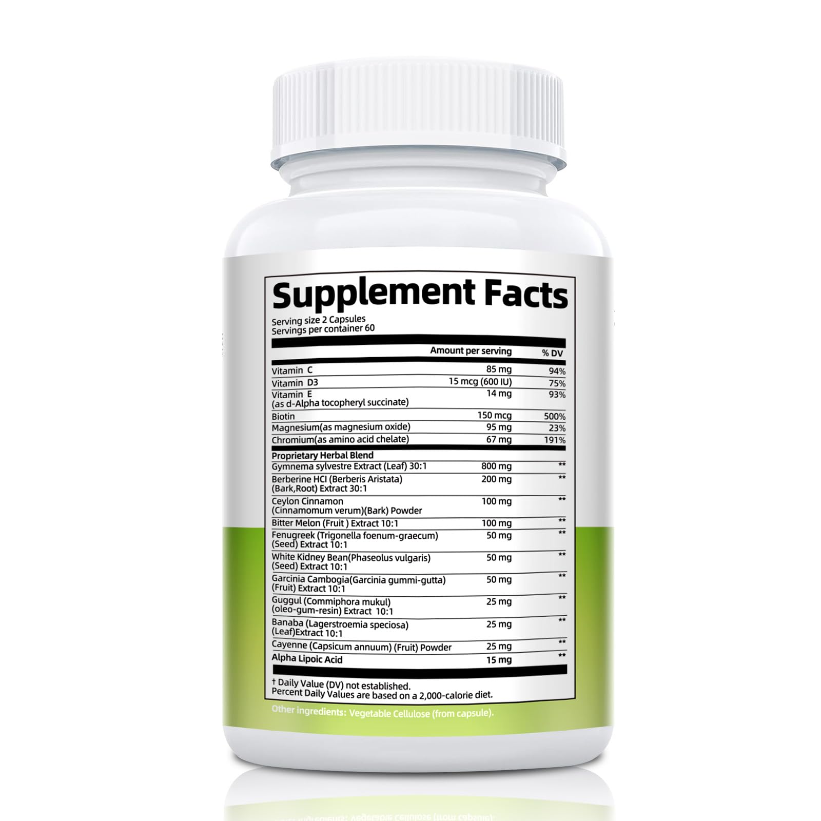 Migcopat Gymnema Sylvestre capsule container seal verification and brand safety markings overview